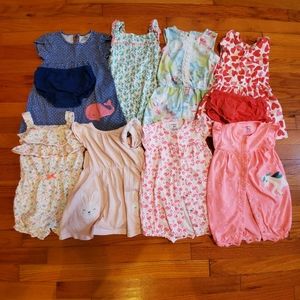 Bundle of Carters Dresses and Rompers